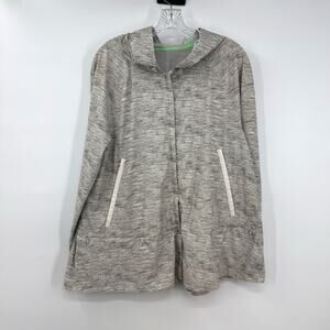 Lululemon Sun Showers Jacket 10 Gray Hooded A line Full Zip Water Resistant